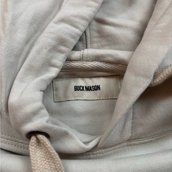 Buck Mason Hoodie Sweatshirt Short Sleeve Brushed Loopback Terry Large - Picture 10 of 16